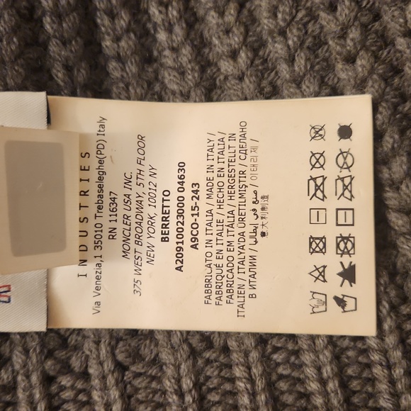 Vintage Moncler Beanie Berretto Hat, 100% Virgin Wool - Picture 4 of 7